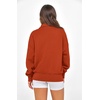 image:imagePRETTYGARDEN Womens Half Zip Oversized Sweatshirts Fleece Hoodies 2026 Trendy Long Sleeve Pullover Tops Y2k Fall OutfitsBrick Red