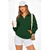 image:imagePRETTYGARDEN Womens Half Zip Oversized Sweatshirts Fleece Hoodies 2026 Trendy Long Sleeve Pullover Tops Y2k Fall OutfitsDark Green