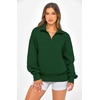 image:imagePRETTYGARDEN Womens Half Zip Oversized Sweatshirts Fleece Hoodies 2026 Trendy Long Sleeve Pullover Tops Y2k Fall OutfitsDark Green
