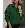 image:imagePRETTYGARDEN Womens Half Zip Oversized Sweatshirts Fleece Hoodies 2026 Trendy Long Sleeve Pullover Tops Y2k Fall OutfitsDark Green