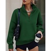 image:imagePRETTYGARDEN Womens Half Zip Oversized Sweatshirts Fleece Hoodies 2026 Trendy Long Sleeve Pullover Tops Y2k Fall OutfitsDark Green