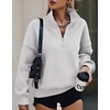 image:imagePRETTYGARDEN Womens Half Zip Oversized Sweatshirts Fleece Hoodies 2026 Trendy Long Sleeve Pullover Tops Y2k Fall OutfitsGrey