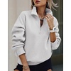 image:imagePRETTYGARDEN Womens Half Zip Oversized Sweatshirts Fleece Hoodies 2026 Trendy Long Sleeve Pullover Tops Y2k Fall OutfitsGrey