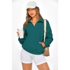 image:imagePRETTYGARDEN Womens Half Zip Oversized Sweatshirts Fleece Hoodies 2026 Trendy Long Sleeve Pullover Tops Y2k Fall OutfitsLake Blue