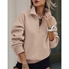 image:imagePRETTYGARDEN Womens Half Zip Oversized Sweatshirts Fleece Hoodies 2026 Trendy Long Sleeve Pullover Tops Y2k Fall OutfitsLight Coffee