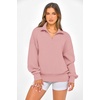 image:imagePRETTYGARDEN Womens Half Zip Oversized Sweatshirts Fleece Hoodies 2026 Trendy Long Sleeve Pullover Tops Y2k Fall OutfitsLight Pink