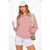 image:imagePRETTYGARDEN Womens Half Zip Oversized Sweatshirts Fleece Hoodies 2026 Trendy Long Sleeve Pullover Tops Y2k Fall OutfitsLight Pink