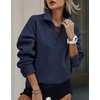 image:imagePRETTYGARDEN Womens Half Zip Oversized Sweatshirts Fleece Hoodies 2026 Trendy Long Sleeve Pullover Tops Y2k Fall OutfitsNavy