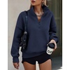 image:imagePRETTYGARDEN Womens Half Zip Oversized Sweatshirts Fleece Hoodies 2026 Trendy Long Sleeve Pullover Tops Y2k Fall OutfitsNavy