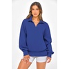 image:imagePRETTYGARDEN Womens Half Zip Oversized Sweatshirts Fleece Hoodies 2026 Trendy Long Sleeve Pullover Tops Y2k Fall OutfitsRoyal Blue