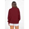 image:imagePRETTYGARDEN Womens Half Zip Oversized Sweatshirts Fleece Hoodies 2026 Trendy Long Sleeve Pullover Tops Y2k Fall OutfitsWine Red