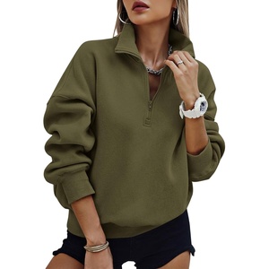 image:imagePRETTYGARDEN Womens Half Zip Oversized Sweatshirts Fleece Hoodies 2026 Trendy Long Sleeve Pullover Tops Y2k Fall OutfitsArmy Green
