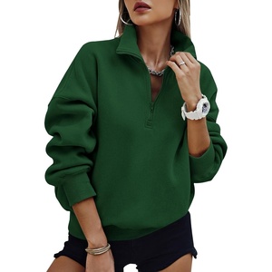 image:imagePRETTYGARDEN Womens Half Zip Oversized Sweatshirts Fleece Hoodies 2026 Trendy Long Sleeve Pullover Tops Y2k Fall OutfitsDark Green