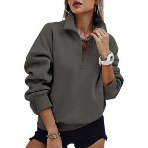 image:imagePRETTYGARDEN Womens Half Zip Oversized Sweatshirts Fleece Hoodies 2026 Trendy Long Sleeve Pullover Tops Y2k Fall OutfitsDark Grey