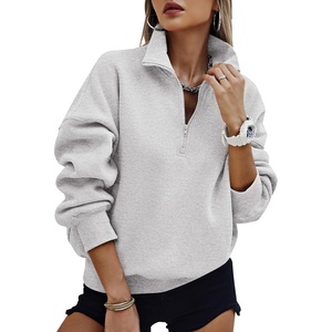 image:imagePRETTYGARDEN Womens Half Zip Oversized Sweatshirts Fleece Hoodies 2026 Trendy Long Sleeve Pullover Tops Y2k Fall OutfitsGrey