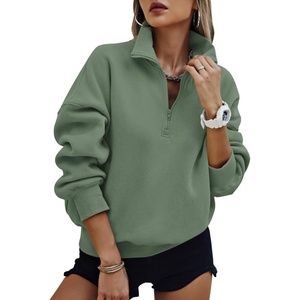 image:imagePRETTYGARDEN Womens Half Zip Oversized Sweatshirts Fleece Hoodies 2026 Trendy Long Sleeve Pullover Tops Y2k Fall OutfitsGrey Green