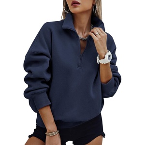 image:imagePRETTYGARDEN Womens Half Zip Oversized Sweatshirts Fleece Hoodies 2026 Trendy Long Sleeve Pullover Tops Y2k Fall OutfitsNavy