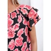 image:imagePRETTYGARDEN Boho Floral Tops for Women Summer Blouses Dressy Casual 2026 Spring Beach Vacation Ruffle Short Sleeve ShirtsBlack Pink Floral