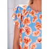 image:imagePRETTYGARDEN Boho Floral Tops for Women Summer Blouses Dressy Casual 2026 Spring Beach Vacation Ruffle Short Sleeve ShirtsLight Blue Pink Floral
