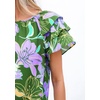 image:imagePRETTYGARDEN Boho Floral Tops for Women Summer Blouses Dressy Casual 2026 Spring Beach Vacation Ruffle Short Sleeve ShirtsPurple Floral