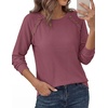 image:imagePRETTYGARDEN Long Sleeve Shirts for Women Waffle Knit Tops Fall Fashion 2026 Dressy Casual Loose Tunic Blouse Winter ClothingMauve