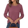 image:imagePRETTYGARDEN Long Sleeve Shirts for Women Waffle Knit Tops Fall Fashion 2026 Dressy Casual Loose Tunic Blouse Winter ClothingMauve