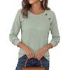 image:imagePRETTYGARDEN Long Sleeve Shirts for Women Waffle Knit Tops Fall Fashion 2026 Dressy Casual Loose Tunic Blouse Winter ClothingSage Green