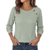 image:imagePRETTYGARDEN Long Sleeve Shirts for Women Waffle Knit Tops Fall Fashion 2026 Dressy Casual Loose Tunic Blouse Winter ClothingSage Green