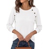 image:imagePRETTYGARDEN Long Sleeve Shirts for Women Waffle Knit Tops Fall Fashion 2026 Dressy Casual Loose Tunic Blouse Winter ClothingWhite