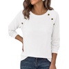 image:imagePRETTYGARDEN Long Sleeve Shirts for Women Waffle Knit Tops Fall Fashion 2026 Dressy Casual Loose Tunic Blouse Winter ClothingWhite