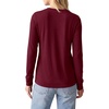 image:imagePRETTYGARDEN Long Sleeve Tshirts Shirts for Women Clothing Fall Fashion 2026 Basic Cotton Tees Casual Blouses Winter TopsBurgundy
