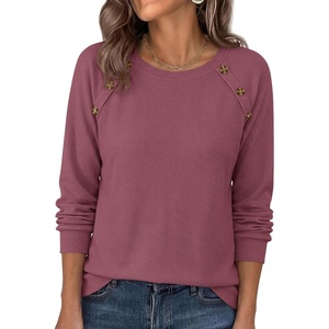 image:imagePRETTYGARDEN Long Sleeve Shirts for Women Waffle Knit Tops Fall Fashion 2026 Dressy Casual Loose Tunic Blouse Winter ClothingMauve