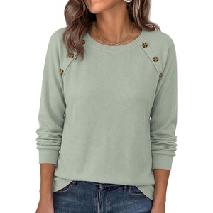 image:imagePRETTYGARDEN Long Sleeve Shirts for Women Waffle Knit Tops Fall Fashion 2026 Dressy Casual Loose Tunic Blouse Winter ClothingSage Green