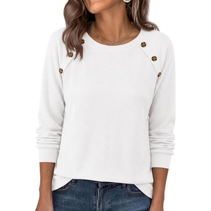 image:imagePRETTYGARDEN Long Sleeve Shirts for Women Waffle Knit Tops Fall Fashion 2026 Dressy Casual Loose Tunic Blouse Winter ClothingWhite