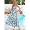 image:imagePRETTYGARDEN Floral Dress for Women Summer Boho Maxi Sundresses 2026 Smocked Long Flowy Spring Beach Wedding Guest DressesApricot Blue Green Floral