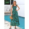 image:imagePRETTYGARDEN Floral Dress for Women Summer Boho Maxi Sundresses 2026 Smocked Long Flowy Spring Beach Wedding Guest DressesBlack Green Floral