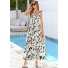 image:imagePRETTYGARDEN Floral Dress for Women Summer Boho Maxi Sundresses 2026 Smocked Long Flowy Spring Beach Wedding Guest DressesBlack White Floral