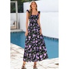 image:imagePRETTYGARDEN Floral Dress for Women Summer Boho Maxi Sundresses 2026 Smocked Long Flowy Spring Beach Wedding Guest DressesDark Blue Purple Floral