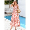image:imagePRETTYGARDEN Floral Dress for Women Summer Boho Maxi Sundresses 2026 Smocked Long Flowy Spring Beach Wedding Guest DressesWhite Red Floral