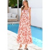 image:imagePRETTYGARDEN Floral Dress for Women Summer Boho Maxi Sundresses 2026 Smocked Long Flowy Spring Beach Wedding Guest DressesWhite Red Floral