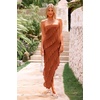 image:imagePRETTYGARDEN Summer Wedding Guest Dresses for Women 2026 Spring Cocktail Prom Graduation Bodycon Backless Elegant Midi DressCaramel