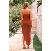 image:imagePRETTYGARDEN Summer Wedding Guest Dresses for Women 2026 Spring Cocktail Prom Graduation Bodycon Backless Elegant Midi DressCaramel