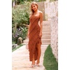 image:imagePRETTYGARDEN Summer Wedding Guest Dresses for Women 2026 Spring Cocktail Prom Graduation Bodycon Backless Elegant Midi DressCaramel