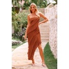 image:imagePRETTYGARDEN Summer Wedding Guest Dresses for Women 2026 Spring Cocktail Prom Graduation Bodycon Backless Elegant Midi DressCaramel