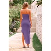 image:imagePRETTYGARDEN Summer Wedding Guest Dresses for Women 2026 Spring Cocktail Prom Graduation Bodycon Backless Elegant Midi DressGrey Purple