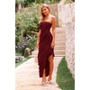 image:imagePRETTYGARDEN Summer Wedding Guest Dresses for Women 2026 Spring Cocktail Prom Graduation Bodycon Backless Elegant Midi DressWine Red
