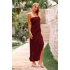 image:imagePRETTYGARDEN Summer Wedding Guest Dresses for Women 2026 Spring Cocktail Prom Graduation Bodycon Backless Elegant Midi DressWine Red