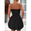 image:imagePRETTYGARDEN Womens Bubble Mini Dress Summer 2026 Strapless Tube Top Short A Line Trendy Casual Spring Smocked SundressesBlack