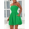 image:imagePRETTYGARDEN Womens Bubble Mini Dress Summer 2026 Strapless Tube Top Short A Line Trendy Casual Spring Smocked SundressesGreen