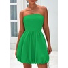image:imagePRETTYGARDEN Womens Bubble Mini Dress Summer 2026 Strapless Tube Top Short A Line Trendy Casual Spring Smocked SundressesGreen